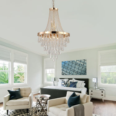 Modern Light Luxury Golden Crystal Chandelier - LUUGAA