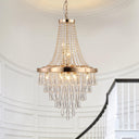 Modern Light Luxury Golden Crystal Chandelier - LUUGAA