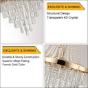 Modern Light Luxury Golden Crystal Chandelier - LUUGAA