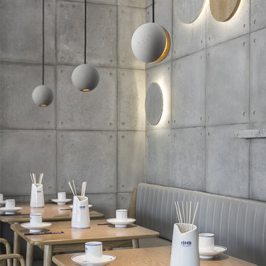 Moon Concrete Pendant Lamp - LUUGAA