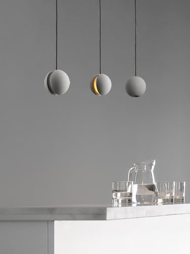 Moon Concrete Pendant Lamp - LUUGAA