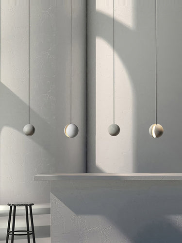 Moon Concrete Pendant Lamp - LUUGAA