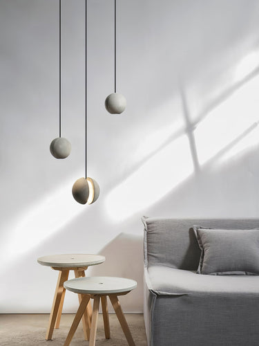 Moon Concrete Pendant Lamp - LUUGAA