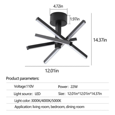 Multi - Bar Semi - Flush Chandeliers - LUUGAA
