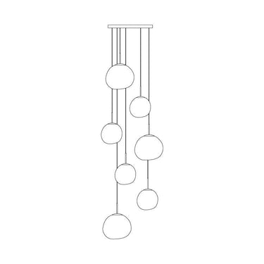 Multi Lava Round Chandelier - LUUGAA
