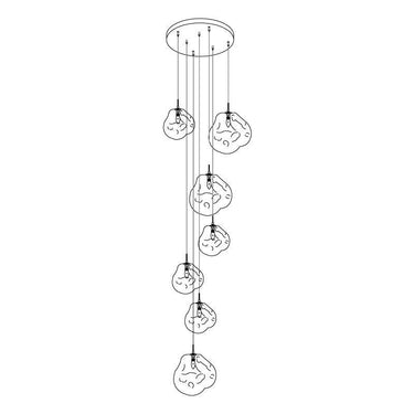 Multi Lava Round Chandelier - LUUGAA