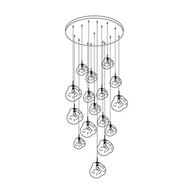 Multi Lava Round Chandelier - LUUGAA