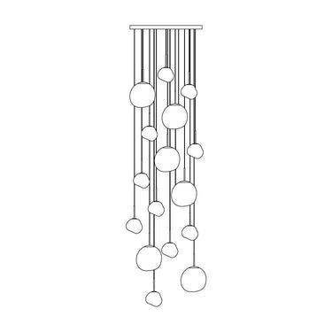 Multi Lava Round Chandelier - LUUGAA