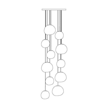 Multi Lava Round Chandelier - LUUGAA