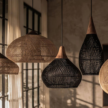 Natura Braided Rattan Pendant Lamp - LUUGAA