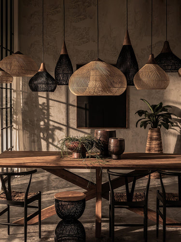 Natura Braided Rattan Pendant Lamp - LUUGAA