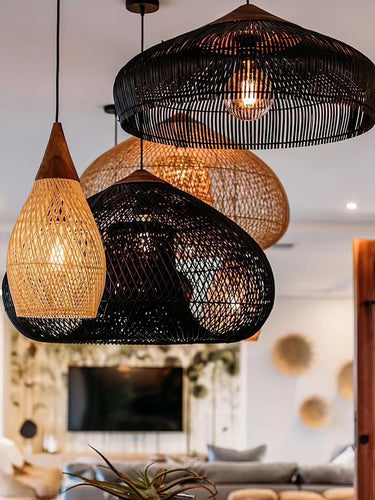 Natura Braided Rattan Pendant Lamp - LUUGAA