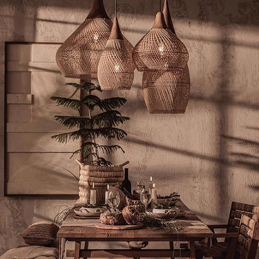 Natura Braided Rattan Pendant Lamp - LUUGAA