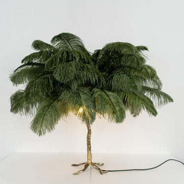 Ostrich Feather Table Lamp - LUUGAA