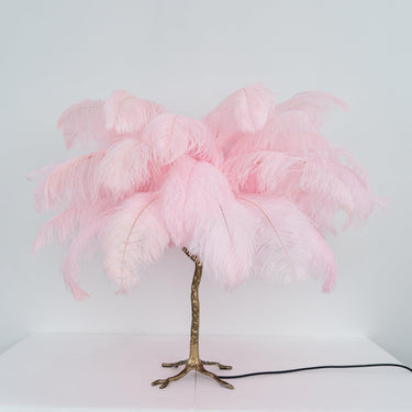 Ostrich Feather Table Lamp - LUUGAA