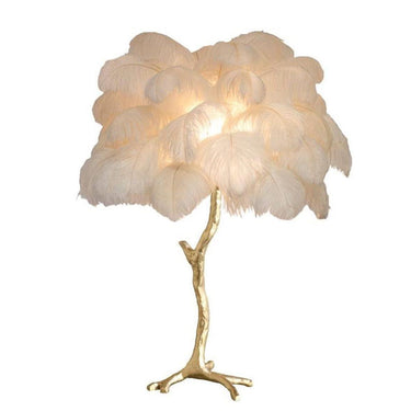 Ostrich Feather Table Lamp - LUUGAA