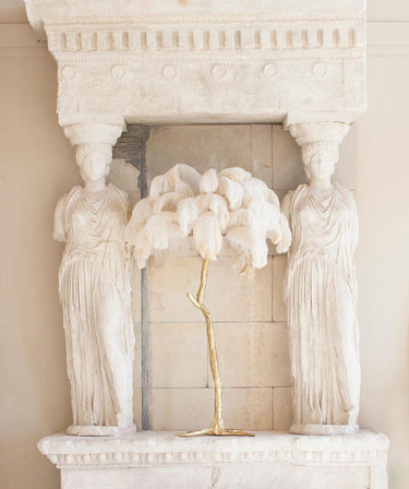 Ostrich Feather Table Lamp - LUUGAA