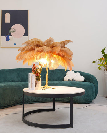 Ostrich Feather Table Lamp - LUUGAA