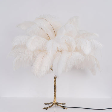 Ostrich Feather Table Lamp - LUUGAA
