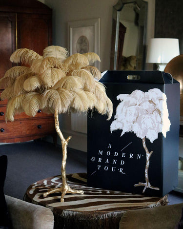 Ostrich Feather Table Lamp - LUUGAA