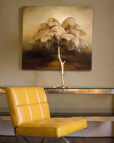Ostrich Feather Table Lamp - LUUGAA