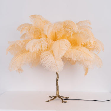Ostrich Feather Table Lamp - LUUGAA