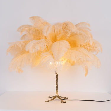 Ostrich Feather Table Lamp - LUUGAA