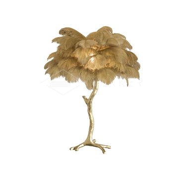 Ostrich Feather Table Lamp - LUUGAA
