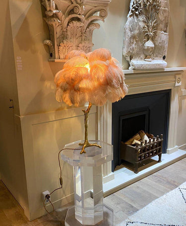 Ostrich Feather Table Lamp - LUUGAA