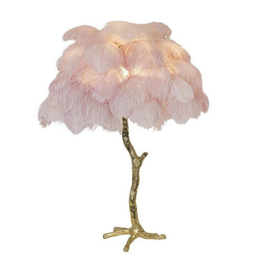 Ostrich Feather Table Lamp - LUUGAA
