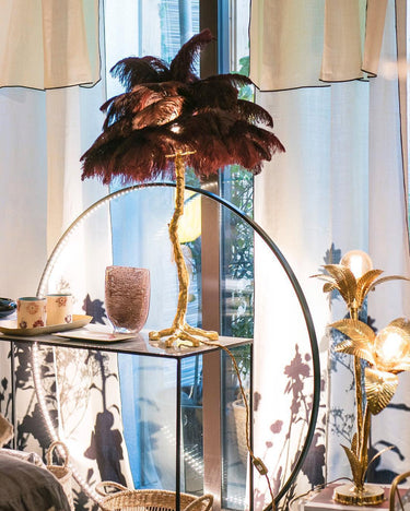 Ostrich Feather Table Lamp - LUUGAA