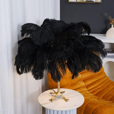 Ostrich Feather Table Lamp - LUUGAA