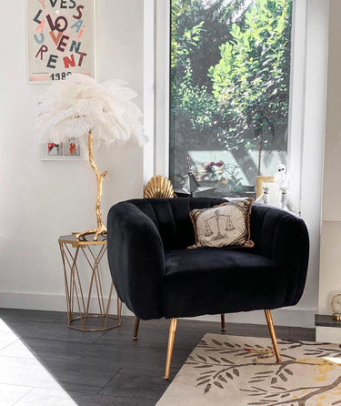 Ostrich Feather Table Lamp - LUUGAA