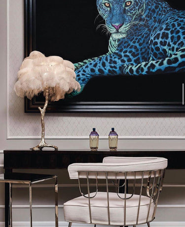 Ostrich Feather Table Lamp - LUUGAA