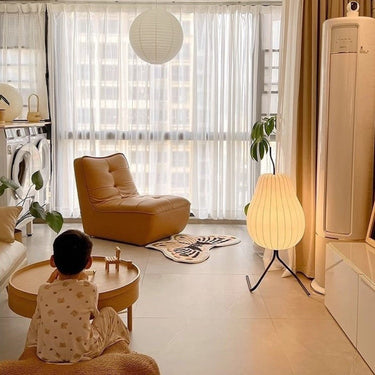 Pear Rice Paper Floor Lamp - LUUGAA