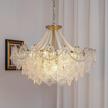 Pearls Glass Chandelier - LUUGAA