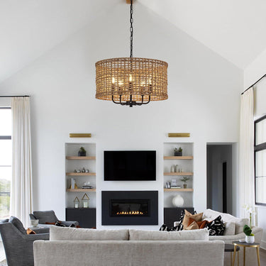 Phantoms Rattan Woven Pendant Light - LUUGAA