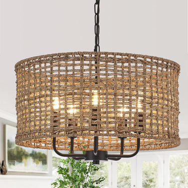 Phantoms Rattan Woven Pendant Light - LUUGAA
