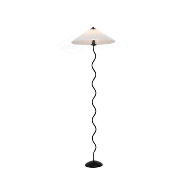 Pleated Lampshade Floor Lamp - LUUGAA