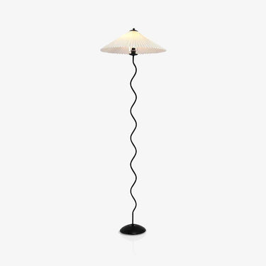 Pleated Lampshade Floor Lamp - LUUGAA