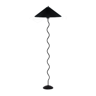 Pleated Lampshade Floor Lamp - LUUGAA
