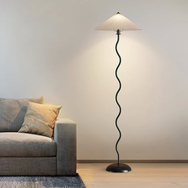 Pleated Lampshade Floor Lamp - LUUGAA