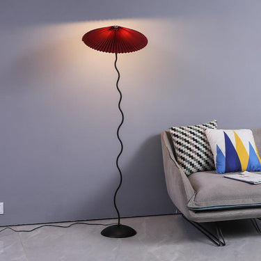Pleated Lampshade Floor Lamp - LUUGAA