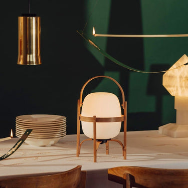 Portable Lantern Glass Table Lamp Type A - LUUGAA