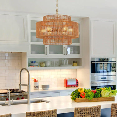 Pure Sky Rattan Woven Pendant Light - LUUGAA