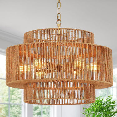 Pure Sky Rattan Woven Pendant Light - LUUGAA