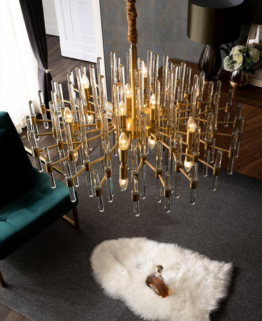 Regal Brass Chandelier - LUUGAA