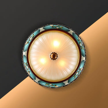 Retro Floral Resin Recessed Ceiling Light - LUUGAA