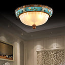 Retro Floral Resin Recessed Ceiling Light - LUUGAA