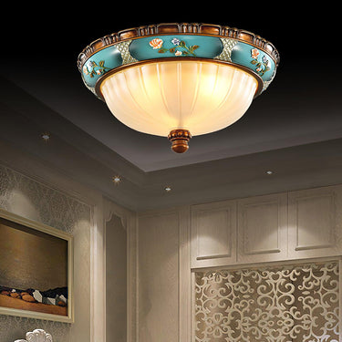Retro Floral Resin Recessed Ceiling Light - LUUGAA